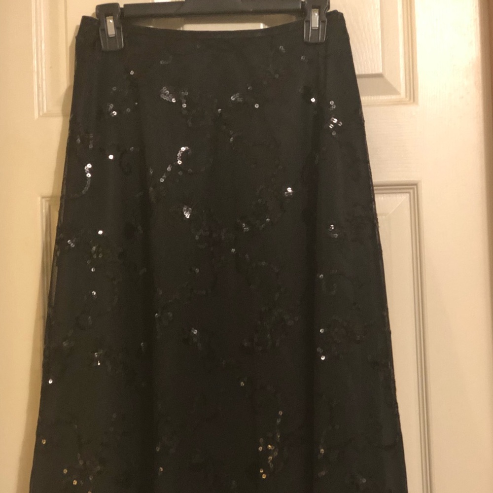 Black sequin skirt